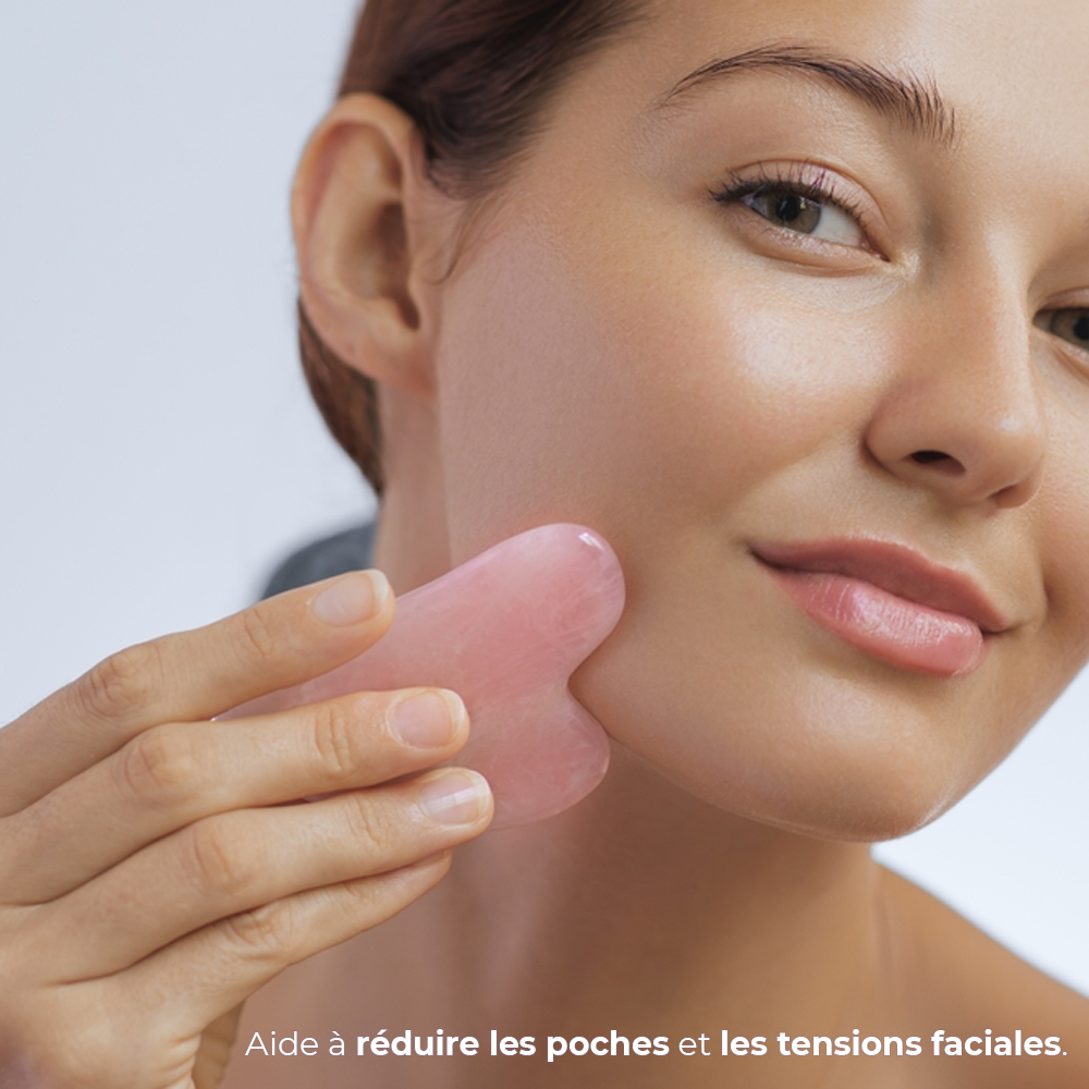 Avantages du Gua Sha en Quartz Rose pour la peau